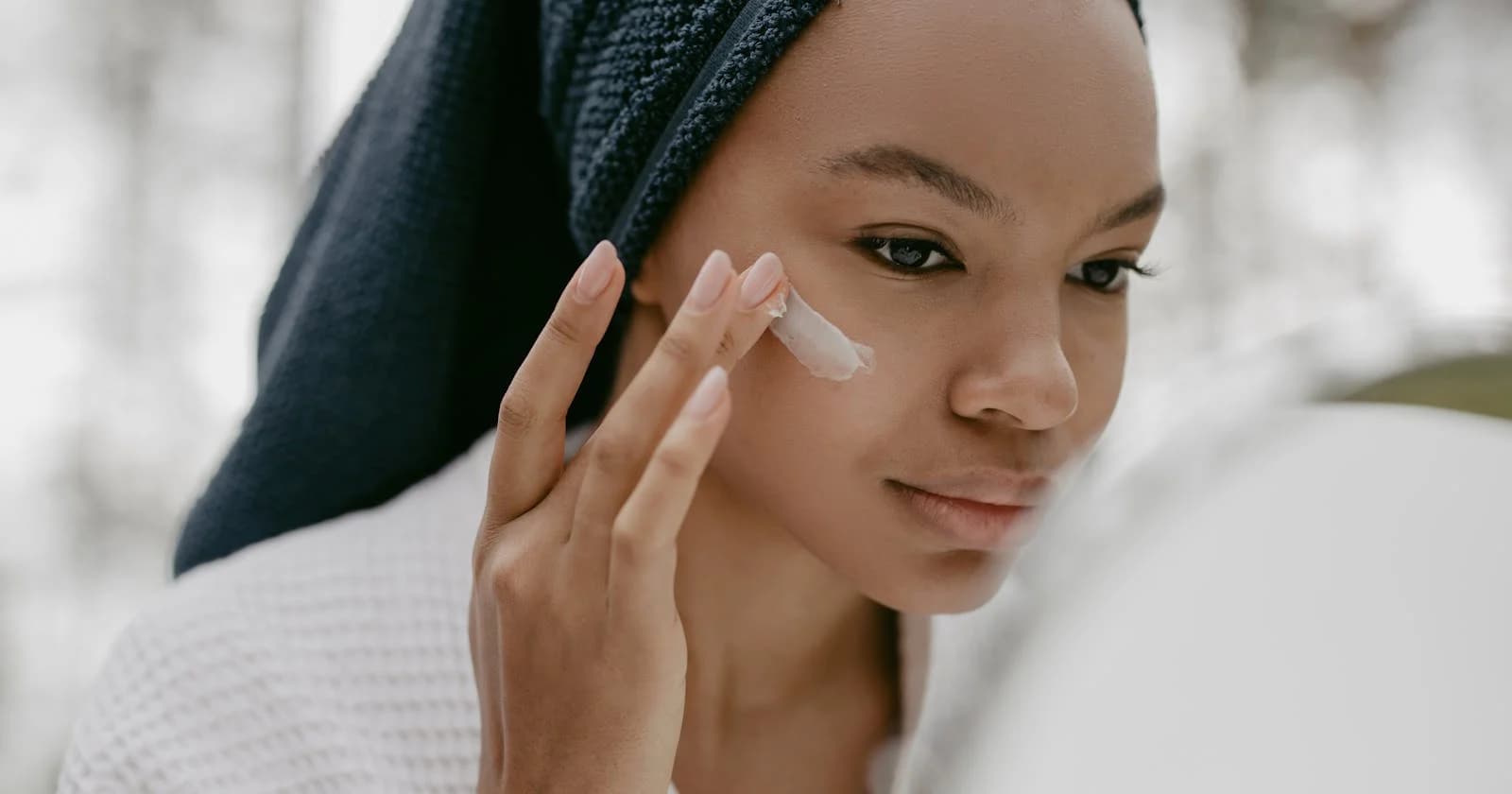 Close-up of morning skincare — the same care, applied to the tongue