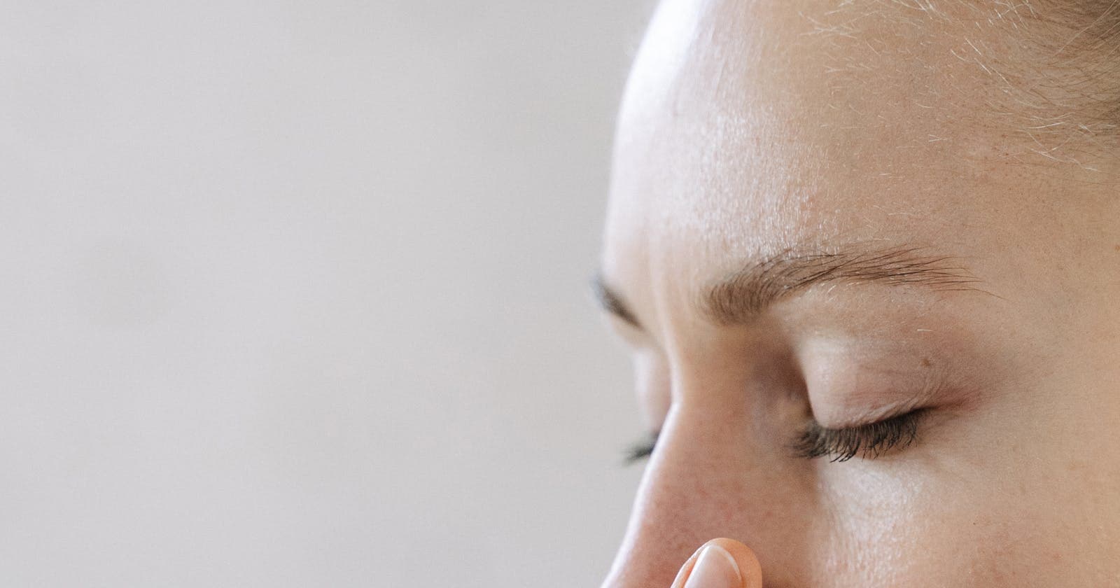 Close-up of mindful breathing — alternate-nostril breath, the body's reset button