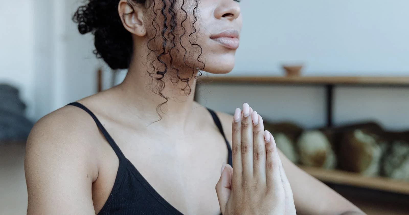 Quiet indoor meditation, Ayurveda's path to focus and mental clarity
