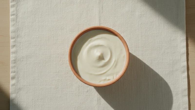 Buffalo Milk (Mahisha Dugdha) — whole and prepared form, top-down still life
