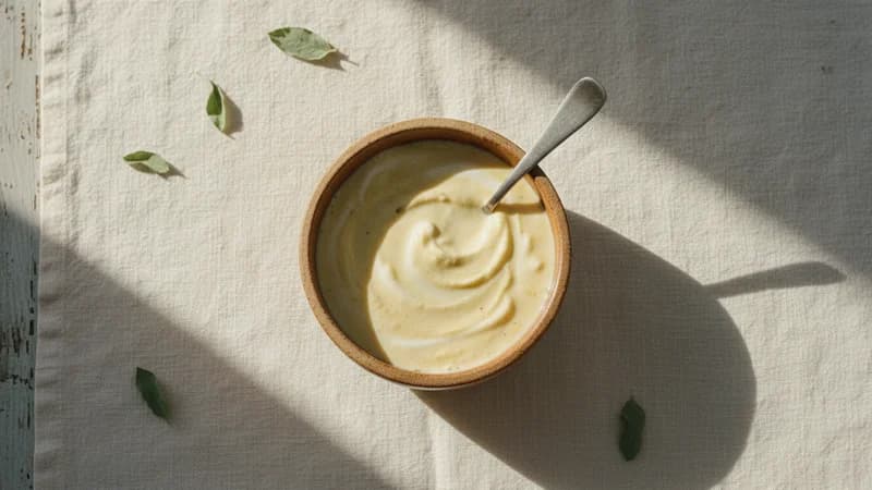 Lassi (Takra Paneya) — whole and prepared form, top-down still life