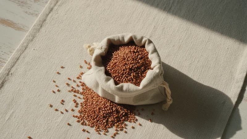 Ragi (Finger Millet) (Ragi) — whole and prepared form, top-down still life