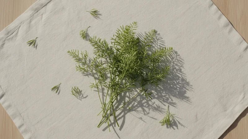 Shatavari (Shatavari) — whole and prepared form, top-down still life